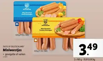 Lidl Miniworstjes aanbieding