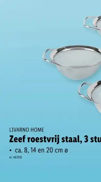 Lidl Zeef roestvrij staal, 3 stuks aanbieding