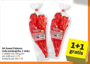 Albert Heijn AH Sweet Palermo rode puntpaprika 2 stuks aanbieding