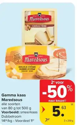 Carrefour Gamma kaas Maredsous aanbieding