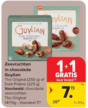 Carrefour Zeevruchten in chocolade Guylian aanbieding