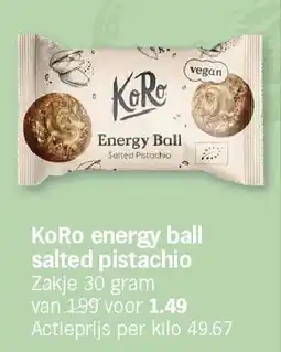 Albert Heijn KoRo energy ball salted pistachio aanbieding