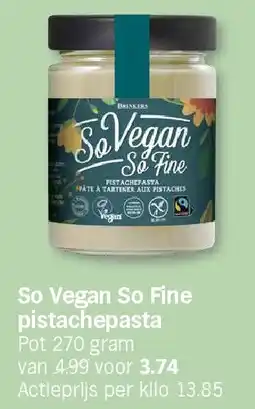 Albert Heijn So Vegan So Fine pistachepasta aanbieding