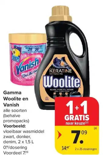 Carrefour Gamma Woolite en Vanish aanbieding