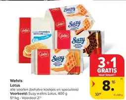 Carrefour Wafels Lotus aanbieding