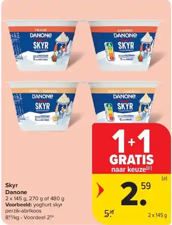 Carrefour Skyr Danone aanbieding