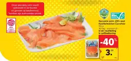 Carrefour Gerookte zalm -25% zout Kwaliteitsketen Carrefour aanbieding