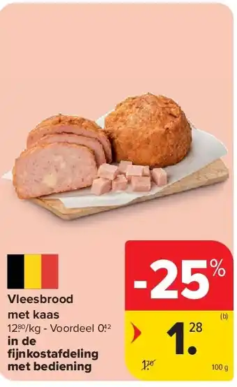 Carrefour Vleesbrood met kaas aanbieding