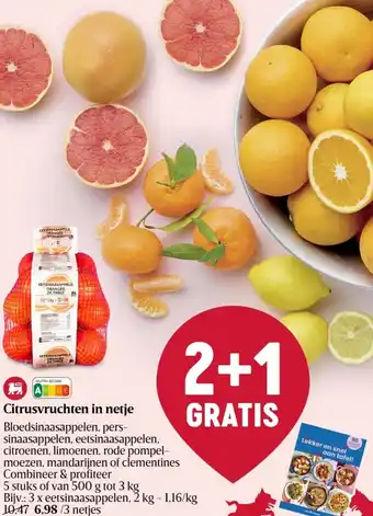 Delhaize Citrusvruchten in netje aanbieding