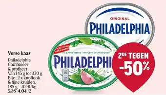 Delhaize Philadelphia Verse kaas aanbieding