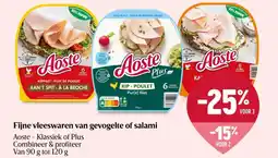 Delhaize Aoste Fijne vleeswaren van gevogelte of salami aanbieding