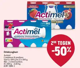 Delhaize Actimel Drinkyoghurt aanbieding