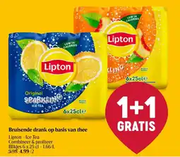 Delhaize Lipton Bruisende drank op basis van thee aanbieding