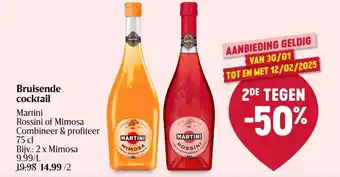 Delhaize Martini Bruisende cocktail aanbieding