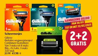 Delhaize Gillette Scheermesjes aanbieding