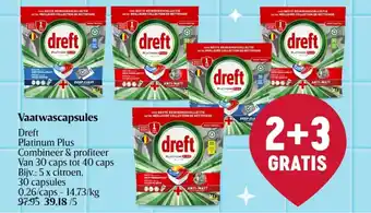 Delhaize Dreft Vaatwascapsules aanbieding