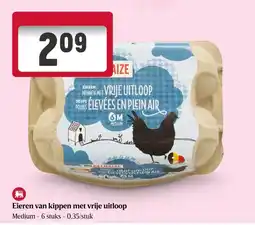 Delhaize Eieren van kippen met vrije uitloop aanbieding