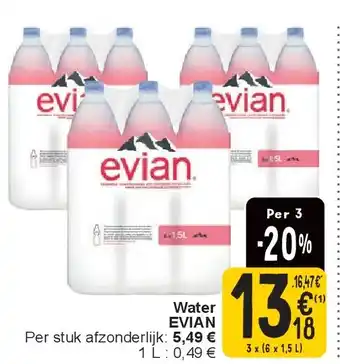 Cora Water EVIAN aanbieding