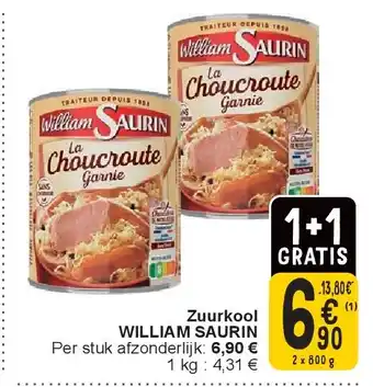 Cora Zuurkool WILLIAM SAURIN aanbieding