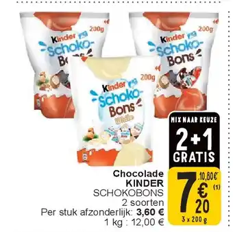 Cora Chocolade KINDER aanbieding