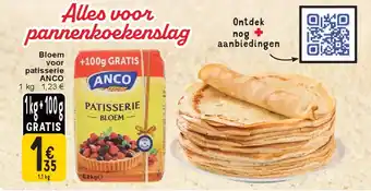 Cora Bloem voor patisserie ANCO aanbieding