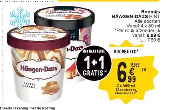 Cora Roomijs HÄAGEN-DAZS PINT aanbieding