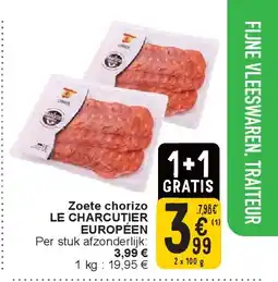 Cora Zoete chorizo LE CHARCUTIER EUROPÉEN aanbieding