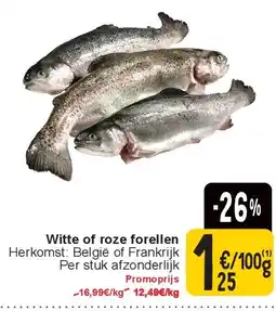 Cora Witte of roze forellen aanbieding