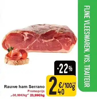 Cora Rauwe ham Serrano aanbieding