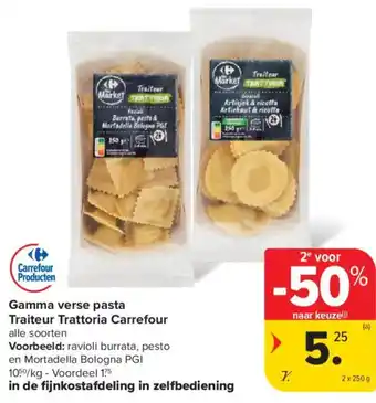 Carrefour Market Gamma verse pasta traiteur trattoria carrefour aanbieding