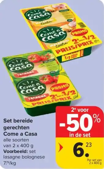 Carrefour Market Set bereide gerechten Come a Casa aanbieding