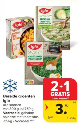 Carrefour Market Bereide groenten iglo aanbieding