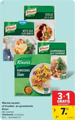 Carrefour Market Warme sauzen of kruiden- en groentemix aanbieding