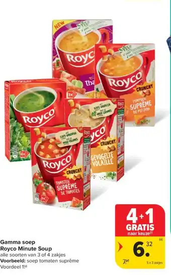 Carrefour Market Gamma soep royco minute soup aanbieding