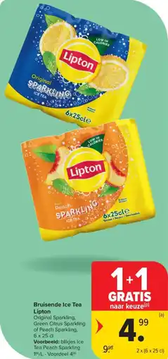 Carrefour Market Bruisende ice tea lipton aanbieding