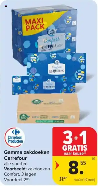 Carrefour Market Gamma zakdoeken carrefour aanbieding