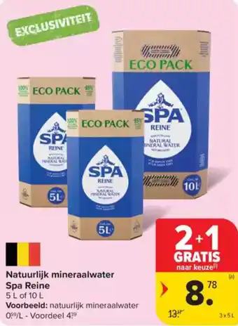 Carrefour Natuurlijk mineraalwater spa reine aanbieding