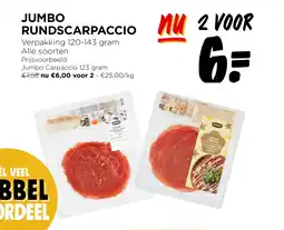 Jumbo Jumbo rundscarpaccio aanbieding