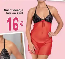 Cora Nachtkleedje tule en kant aanbieding