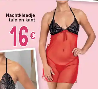 Cora Nachtkleedje tule en kant aanbieding