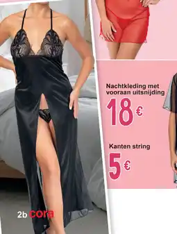 Cora Nachtkleding met vooraan uitsnijding aanbieding