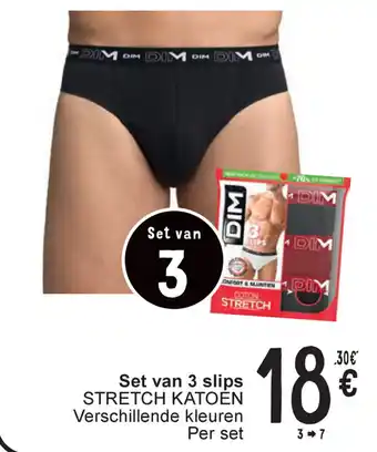 Cora Set van 3 slips stretch katoen aanbieding