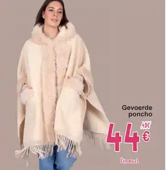 Cora Gevoerde poncho aanbieding