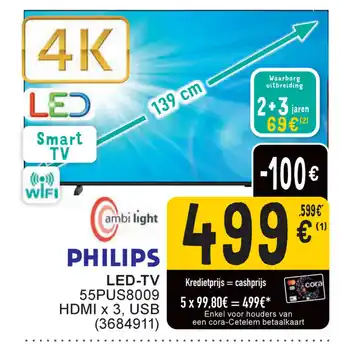 Cora Philips LED-TV 55PUS8009 aanbieding