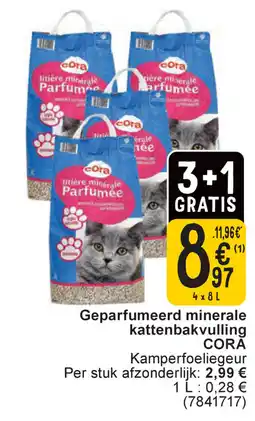 Cora Geparfumeerd minerale kattenbakvulling cora aanbieding