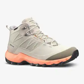 Decathlon Waterdichte schoenen voor bergwandelen dames MH500 mid beige aanbieding