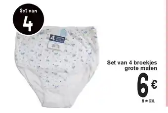 Cora Set van 4 broekjes grote maten aanbieding