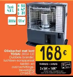 Cora Oliekachel met lont TOSAI 360A CE aanbieding