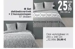 Cora Set dekbedovertrek + 2 kussenslopen 57 draden aanbieding