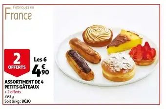 Auchan Assortiment de 4 petits gateaux 590g aanbieding